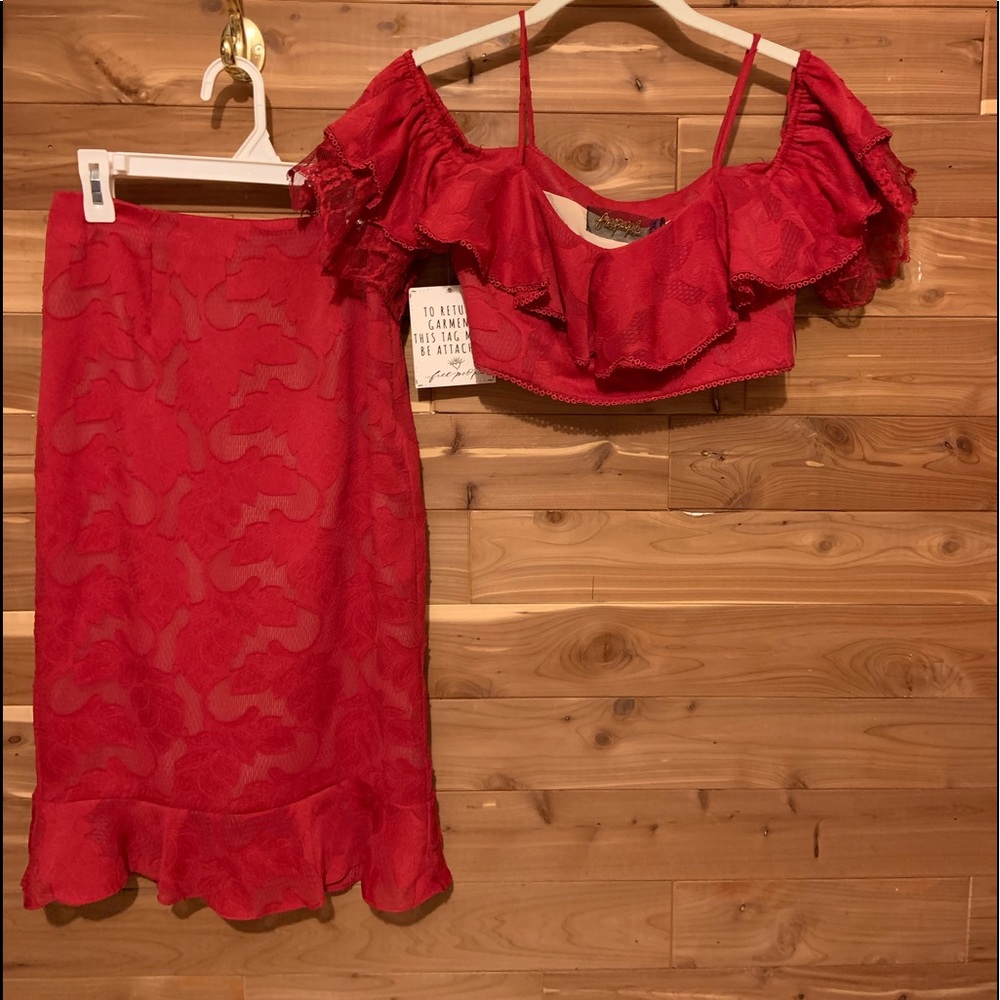 Red Lace - 2 piece - Free People
